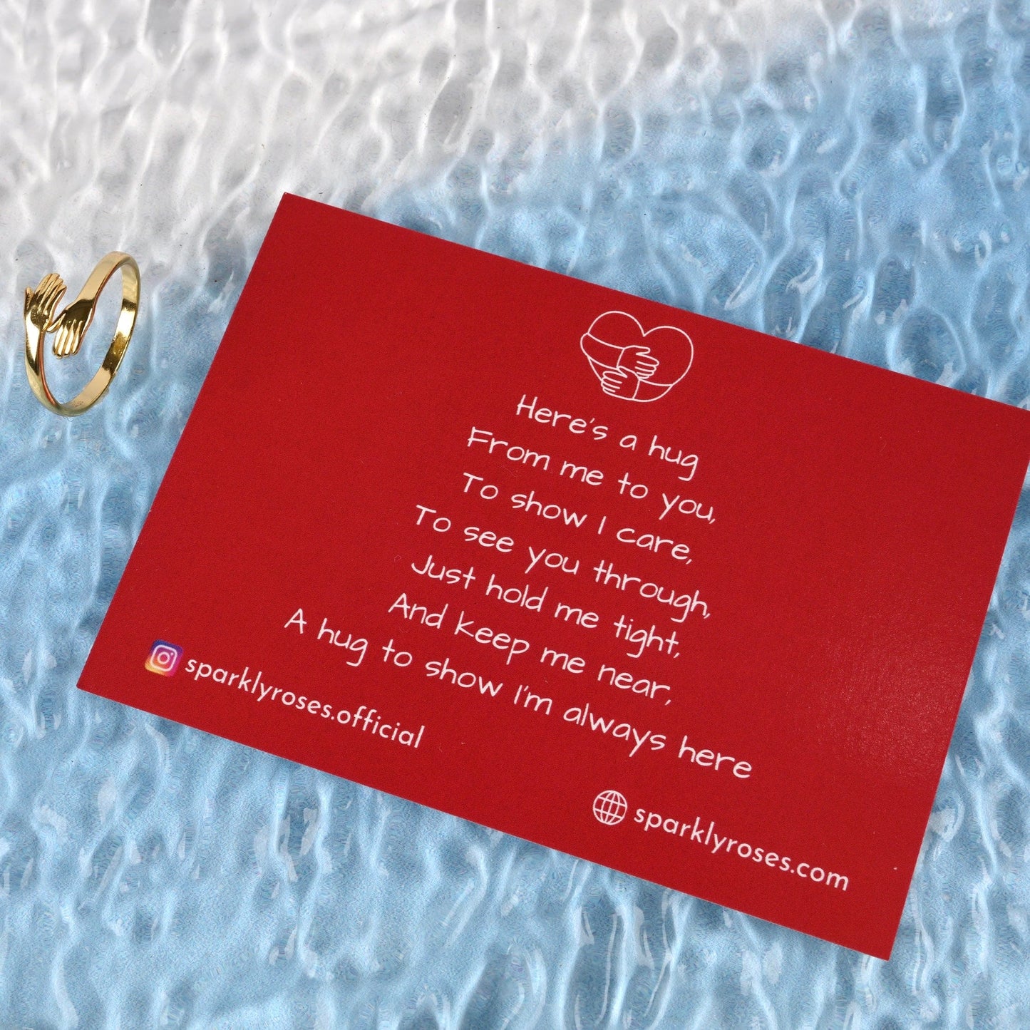Sparkly Roses Hug Ring