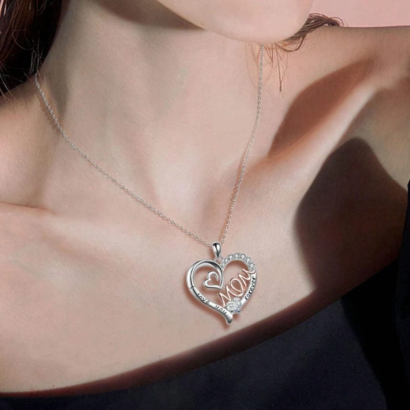 Sparkly Roses Mother's Day Necklace