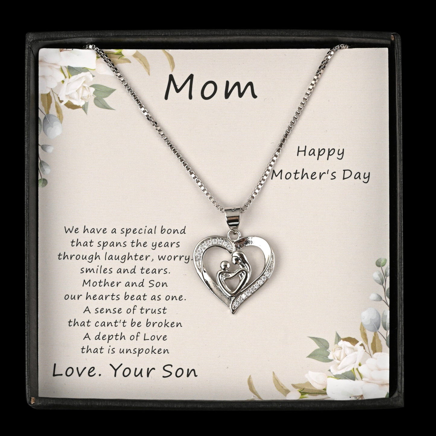 Sparkly Roses Mother's Day Necklace