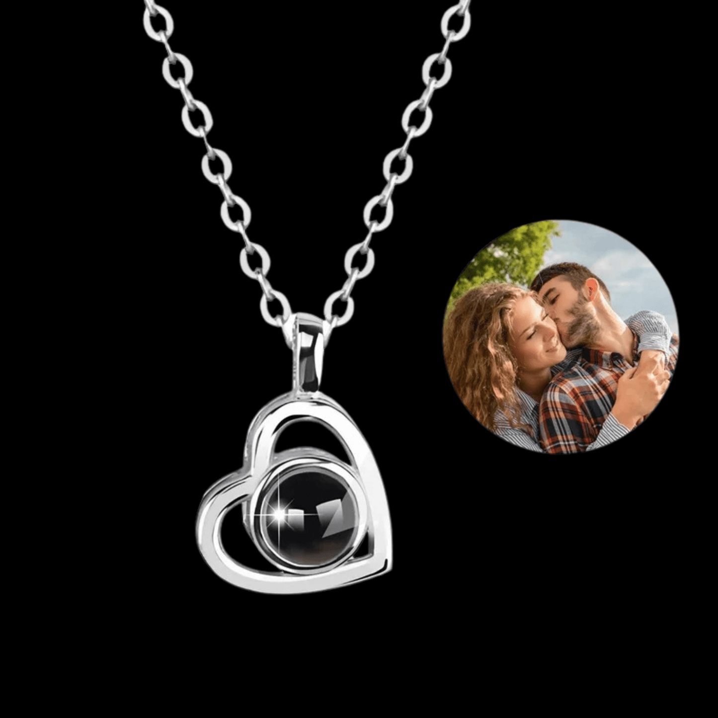 Sparkly Roses Personalized Love Necklace