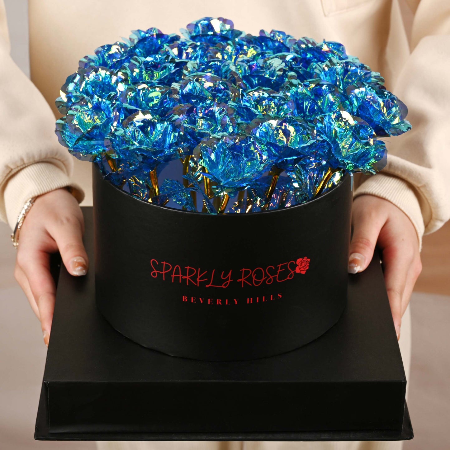 Sparkly Roses Sparkly Rose Arrangement Blue
