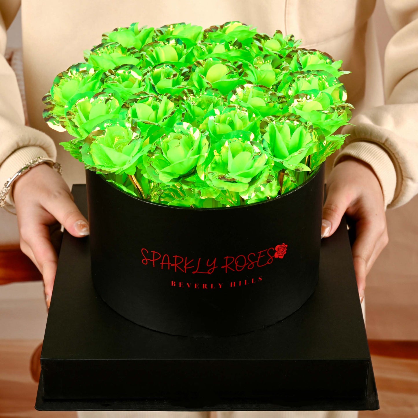 Sparkly Roses Sparkly Rose Arrangement Green