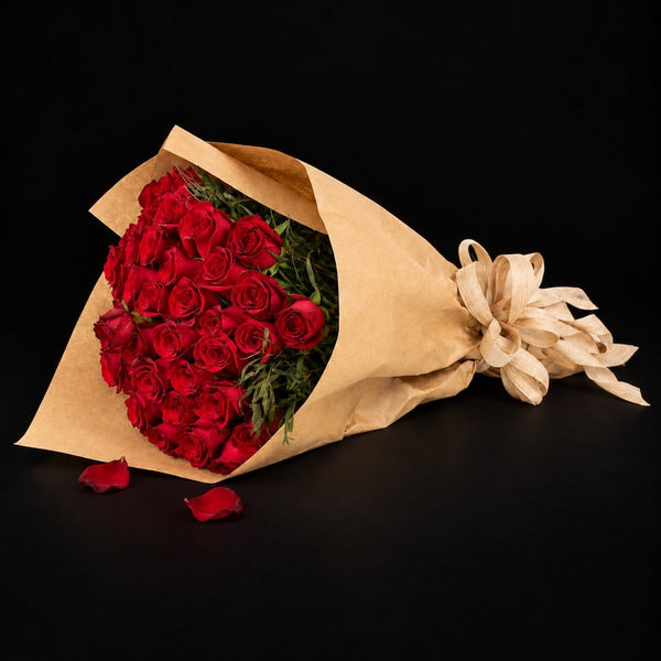 Fresh red roses, day 4