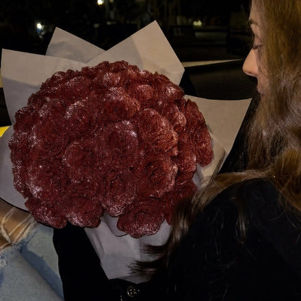 Glitter Rose Bouquet in real life