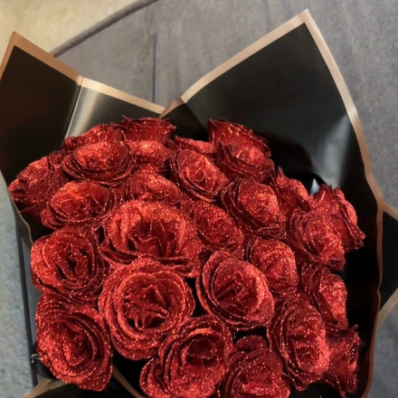 Glitter Rose Bouquet in real life