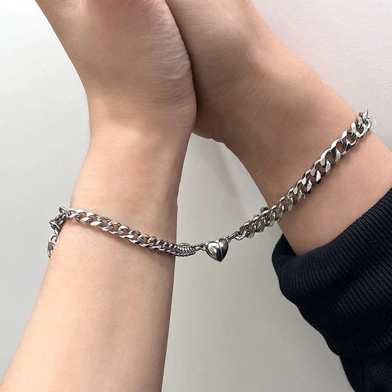 His & Hers Magnetic Heart Bracelet | SPARKLYROSES.COM