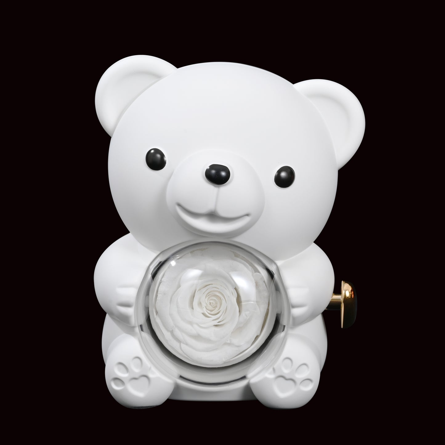 Eternal Rose Bear W/ Engraved Necklace