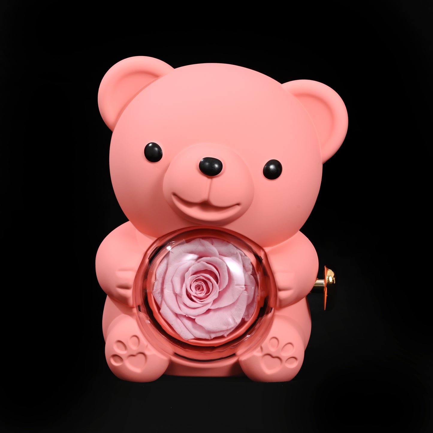 Eternal Rose Bear W/ Engraved Necklace