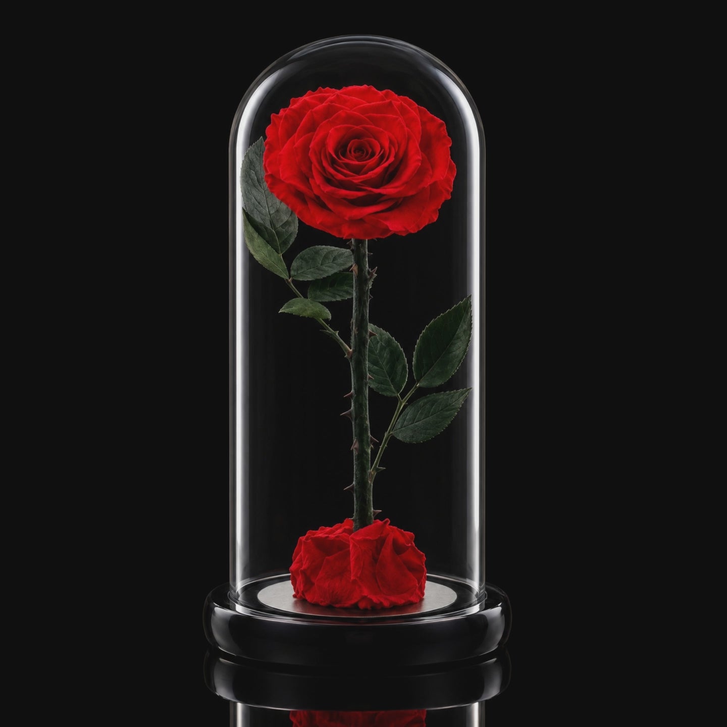 Light gliding across the glass of the Eternal Rose Dome