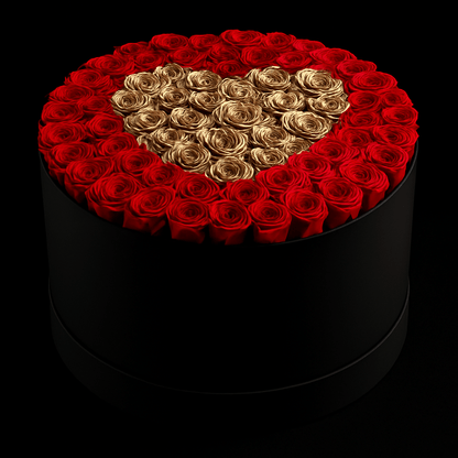 Sparkly Roses Century of Eternal Roses Golden Heart