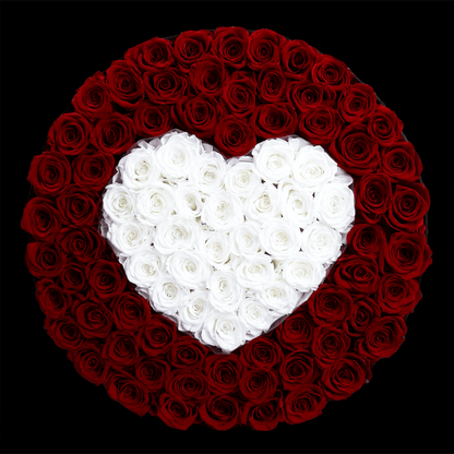 Sparkly Roses Century of Eternal Roses White Heart