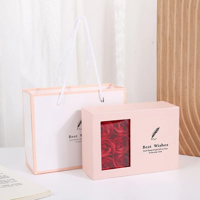 Sparkly Roses Engraved Bracelets Gift Set