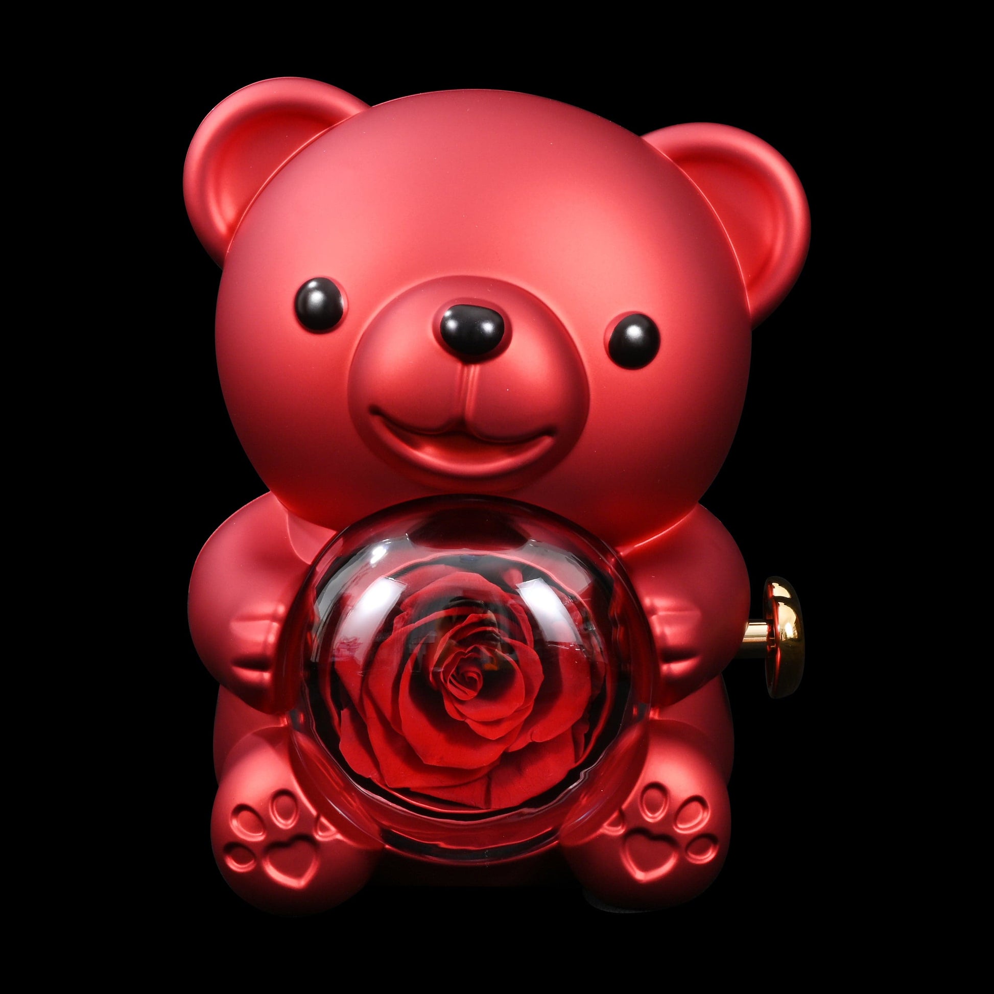 Sparkly Roses Eternal Rose Bear W/ Engraved Necklace