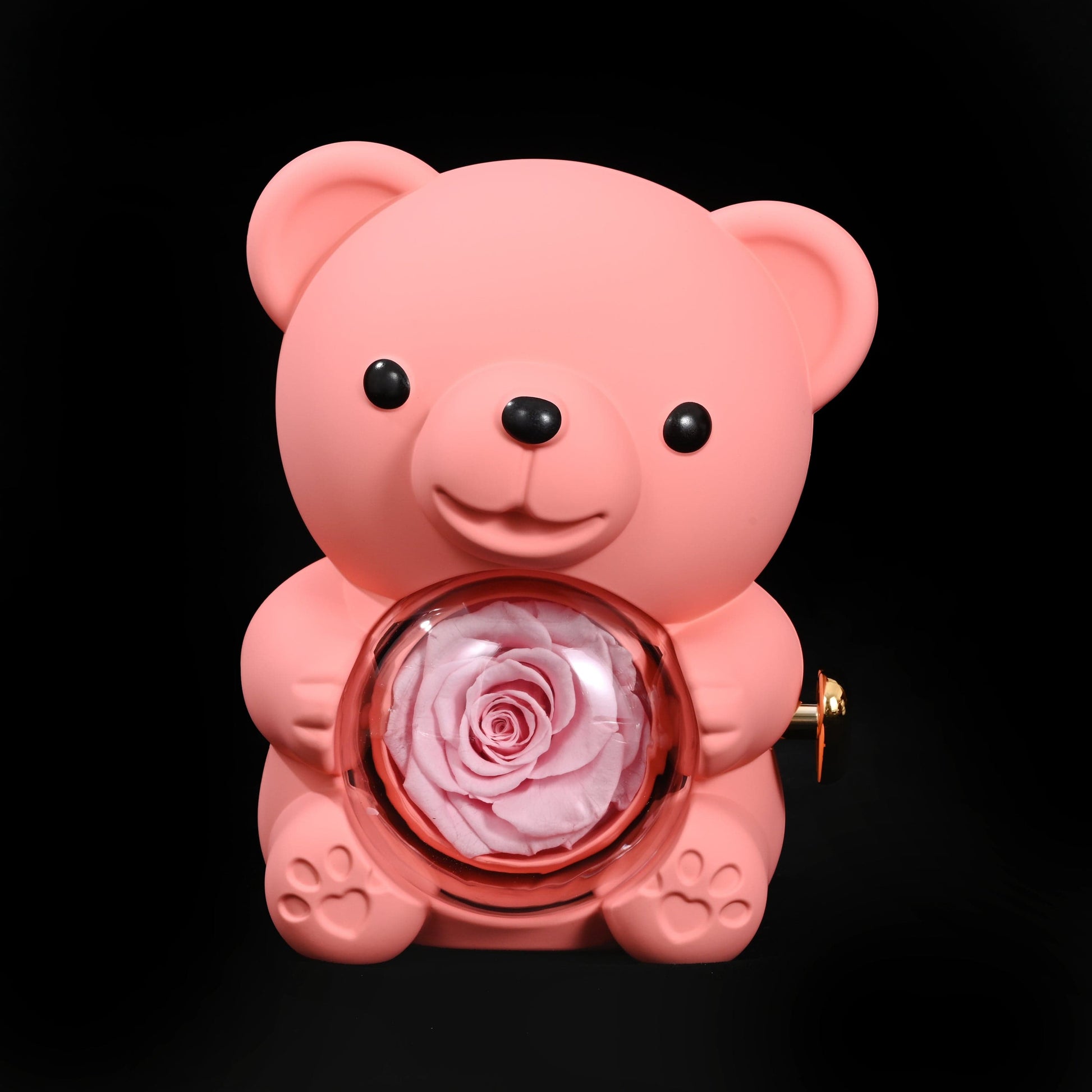 Sparkly Roses Eternal Rose Bear W/ Engraved Necklace