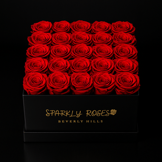 Sparkly Roses Eternal Rose Box Bouquet Royal