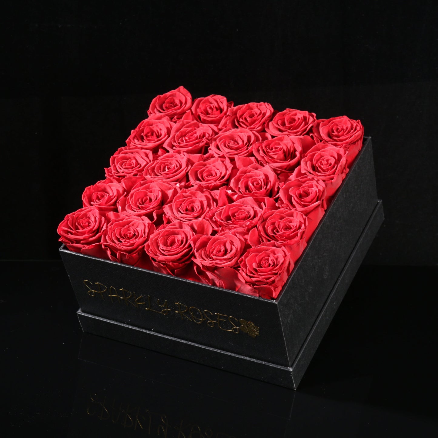 Sparkly Roses Eternal Rose Box Bouquet Royal 25