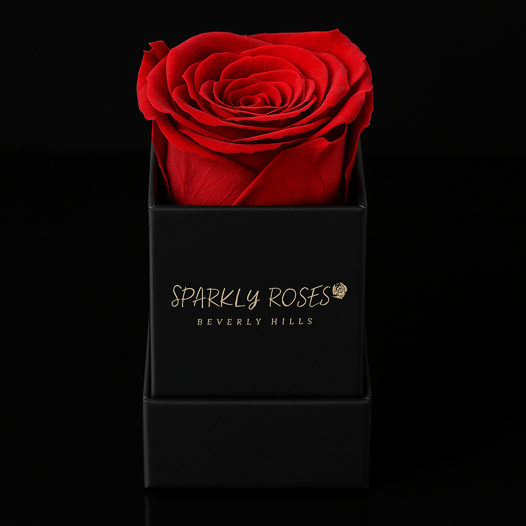 Sparkly Roses Eternal Rose Box Bouquet Single