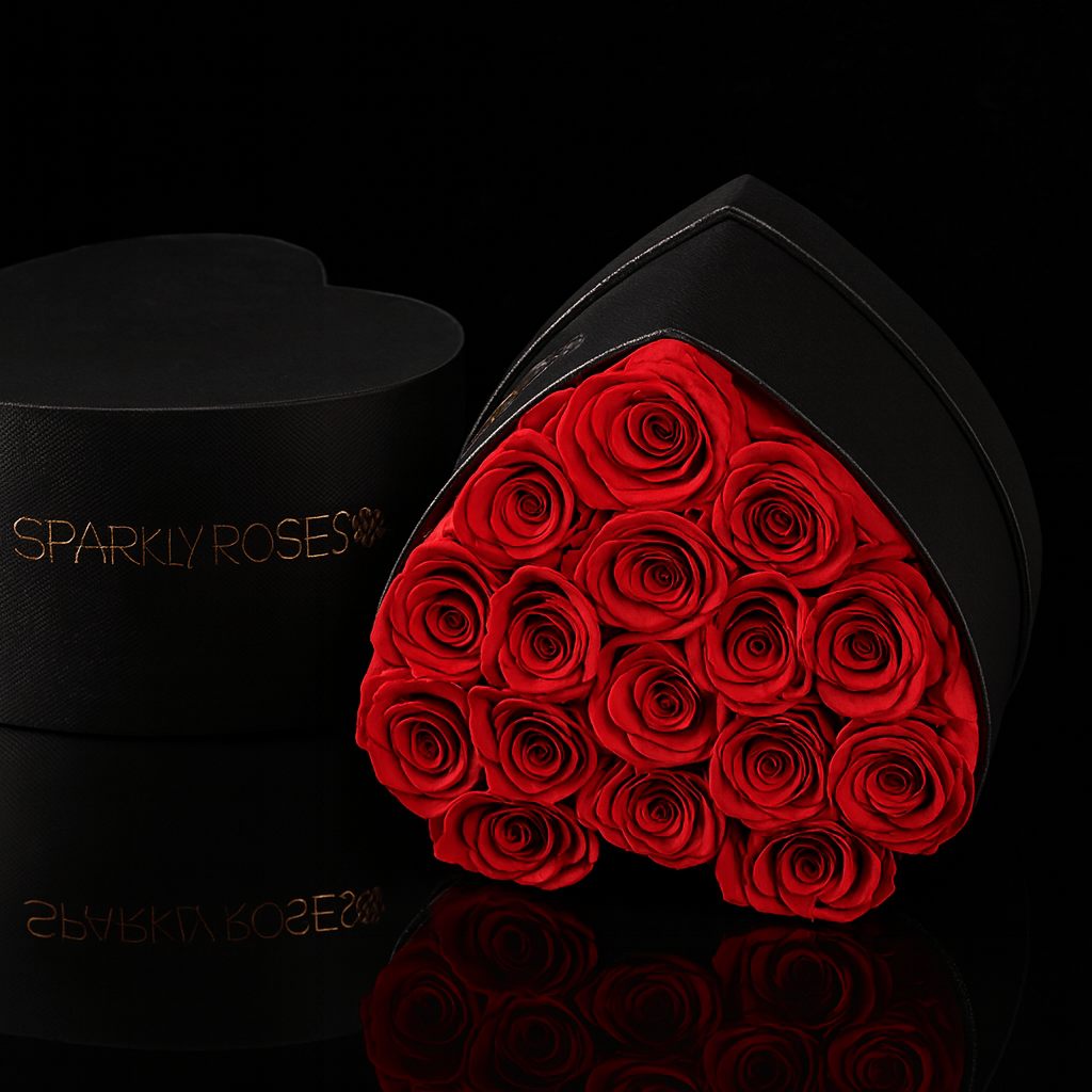 Sparkly Roses Eternal Rose Heart Bouquet