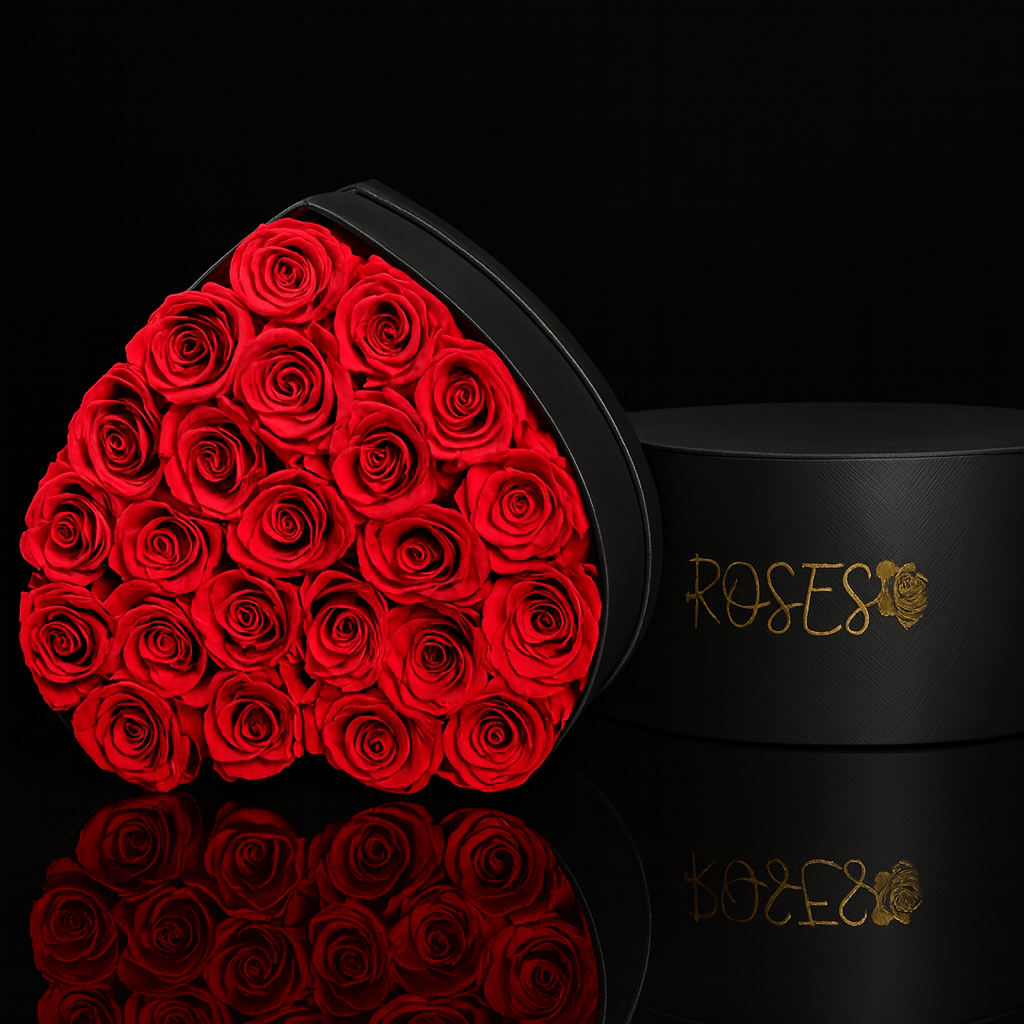 Sparkly Roses Eternal Rose Heart Bouquet