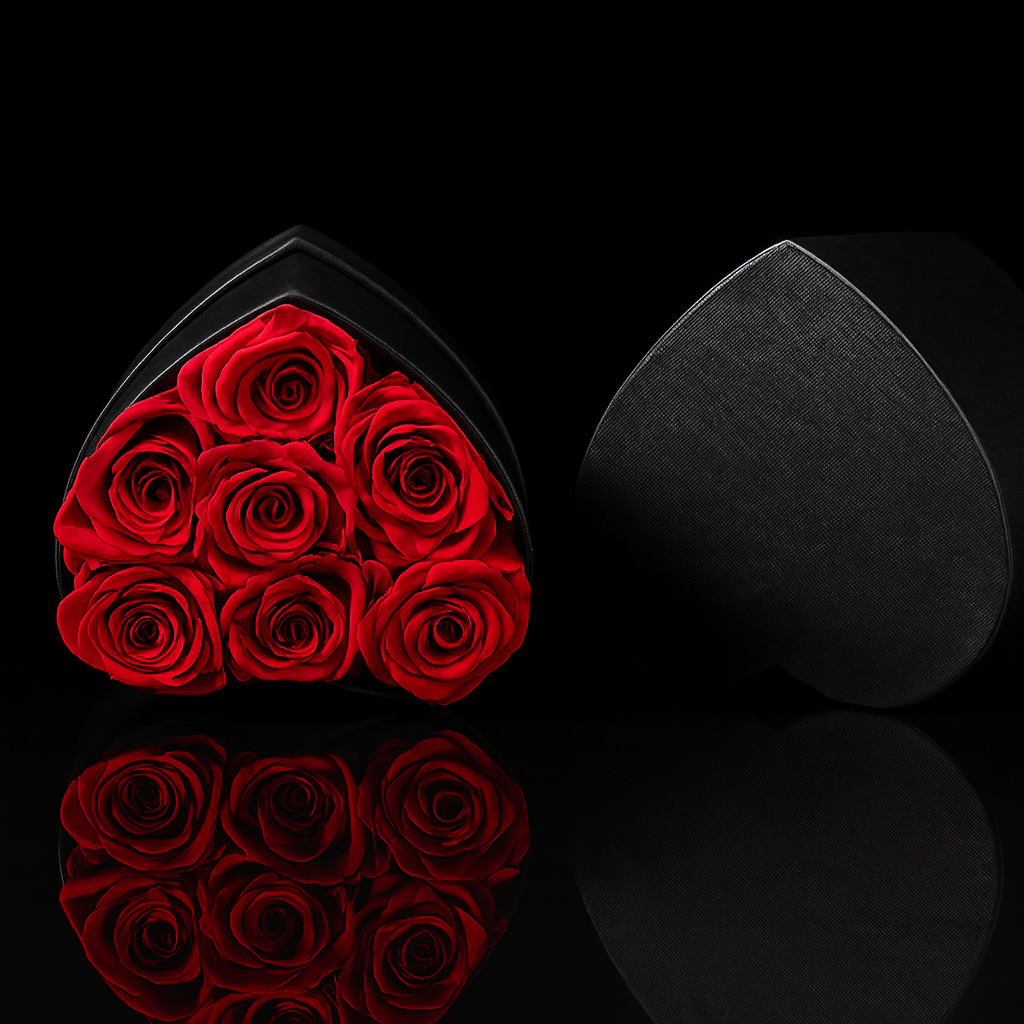 Sparkly Roses Eternal Rose Heart Bouquet