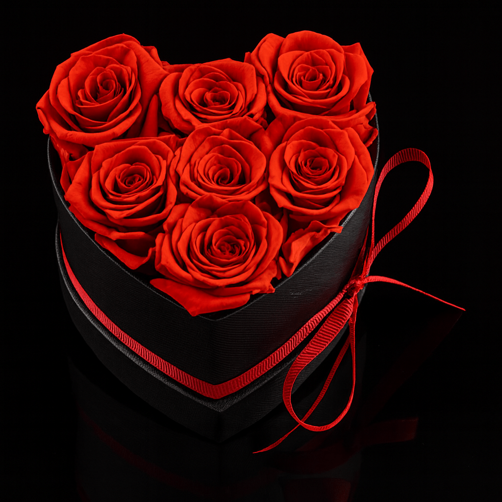 Sparkly Roses Eternal Rose Heart Bouquet Classic