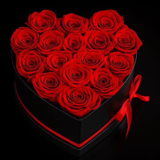 Sparkly Roses Eternal Rose Heart Bouquet Deluxe
