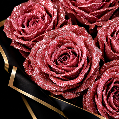 Sparkly Roses Glitter Rose Bouquet