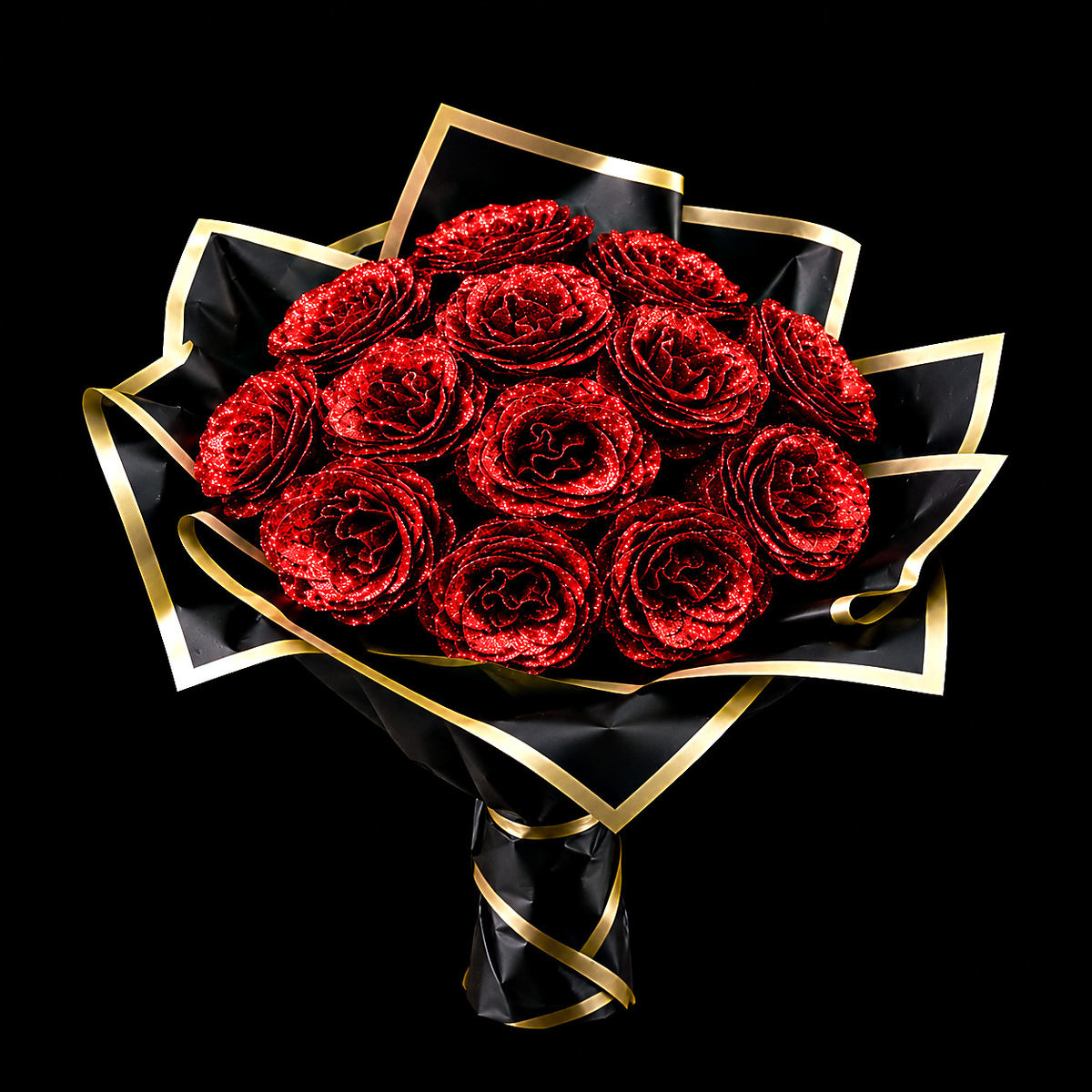 Sparkly Roses Glitter Rose Bouquet