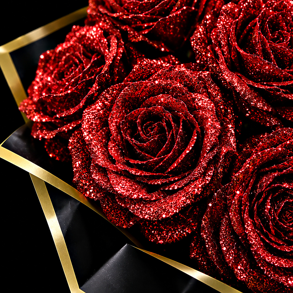 Sparkly Roses Glitter Rose Bouquet