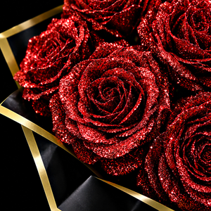 Glitter roses, close-up