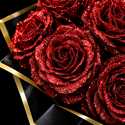 Sparkly Roses Glitter Rose Bouquet