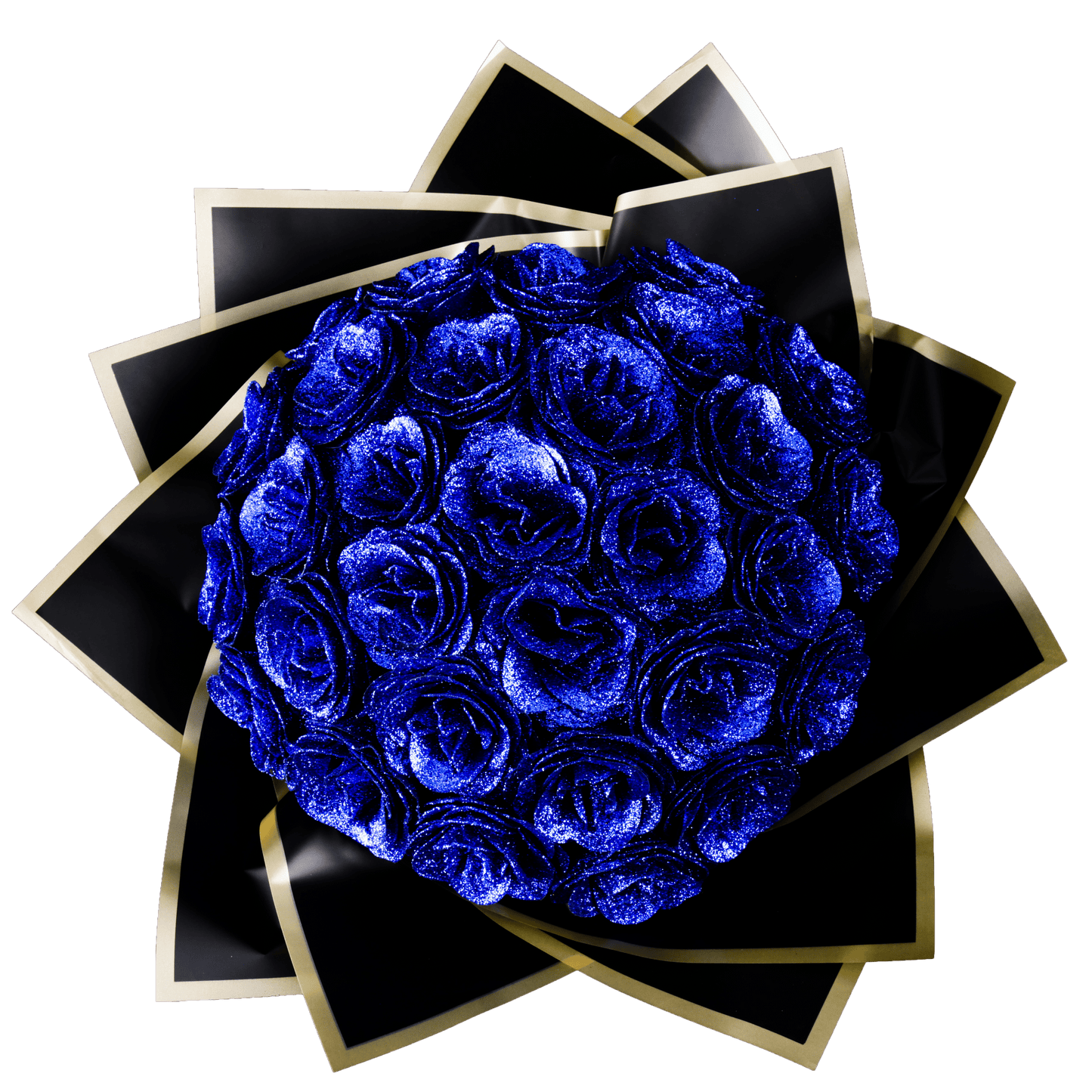 Sparkly Roses Glitter Rose Bouquet Blue / 30