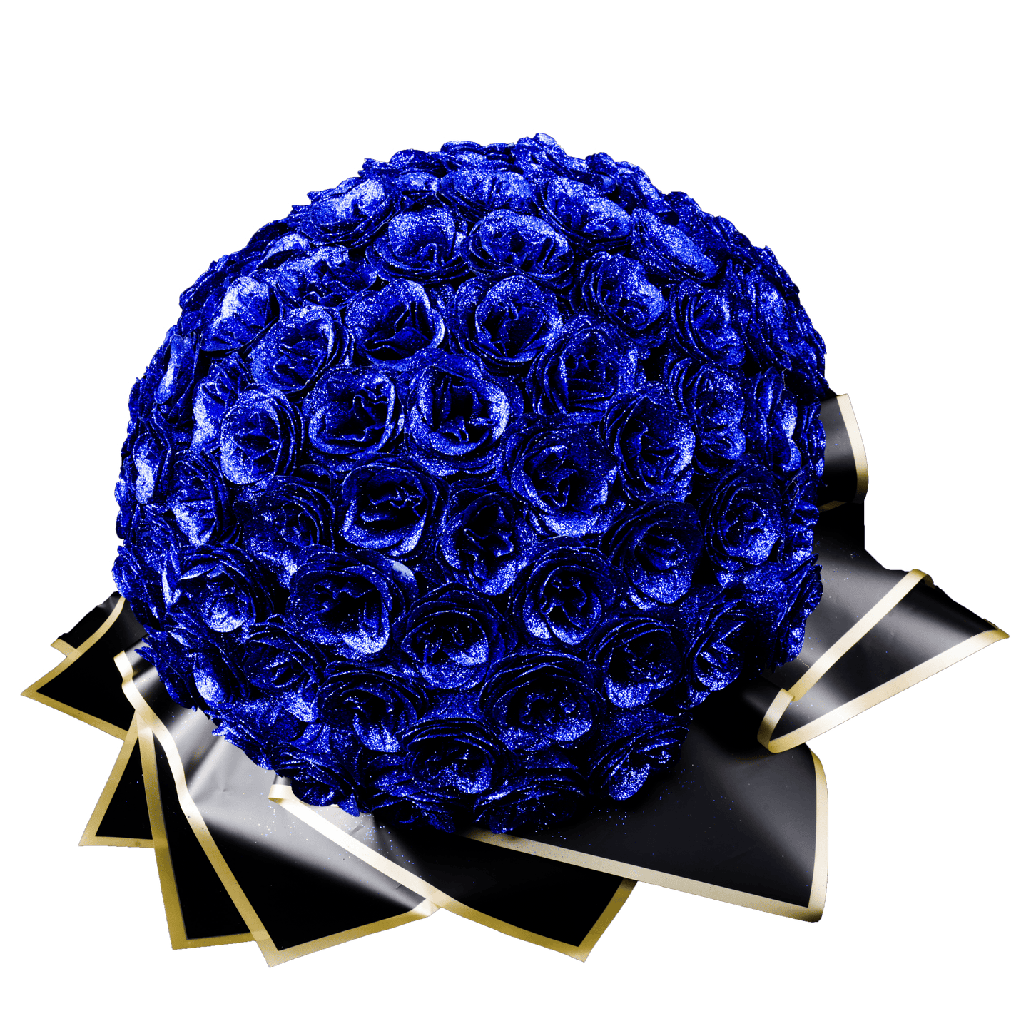 Sparkly Roses Glitter Rose Bouquet Blue / 99