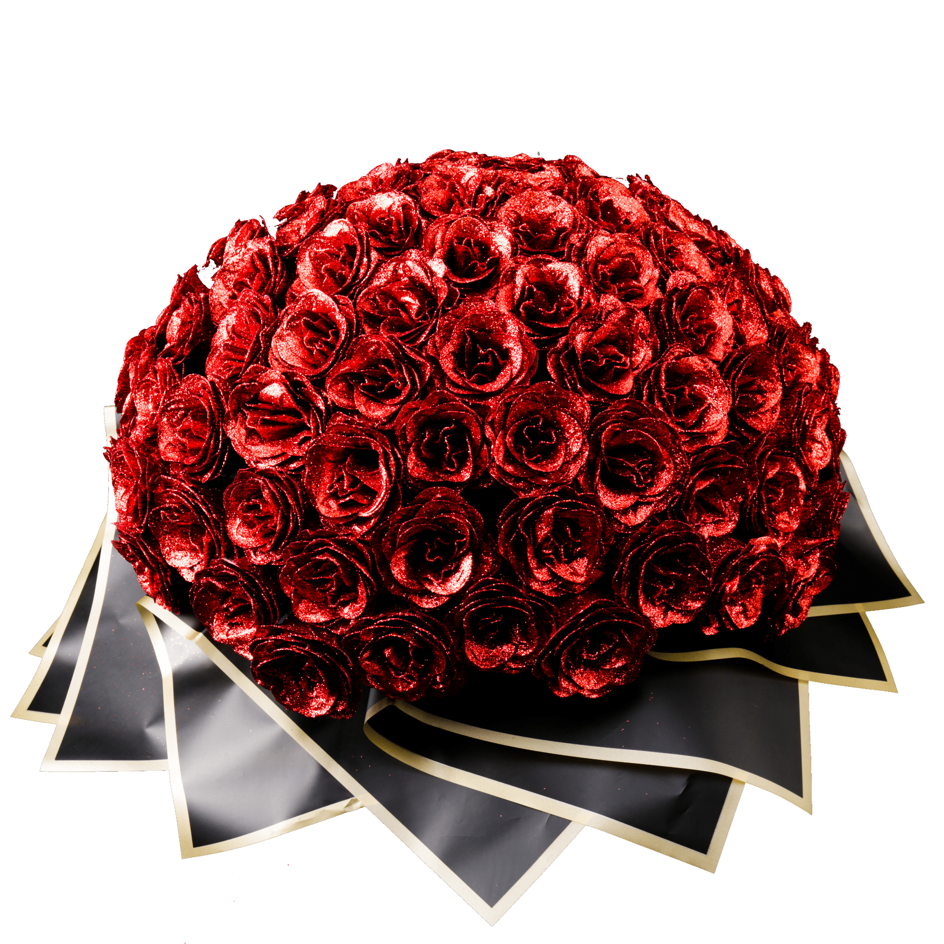 Sparkly Roses Glitter Rose Bouquet Red / 99