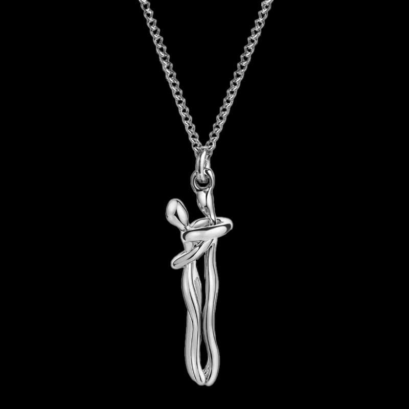 Hug Necklace, Silver