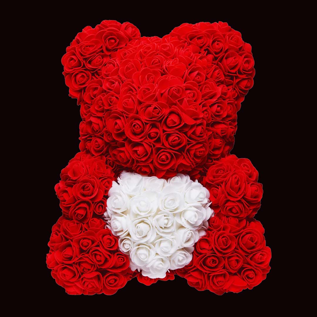 Sparkly Roses Love Heart Rose Bear™