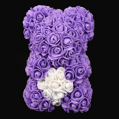 Sparkly Roses Love Heart Rose Bear™ Small / Purple