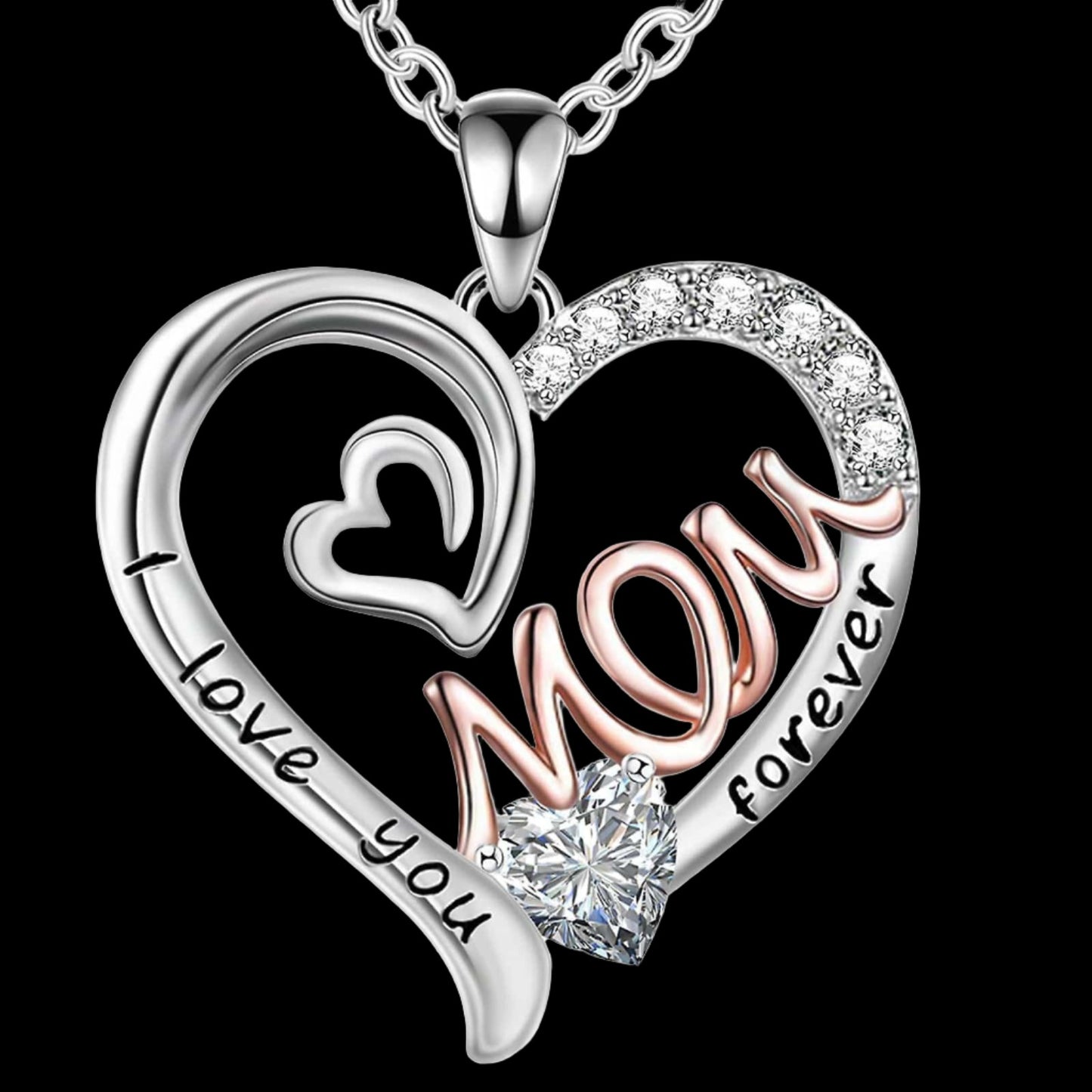 Sparkly Roses Mother's Day Necklace