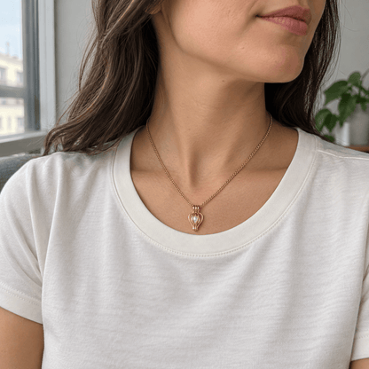 Sparkly Roses Oyster Pearl Necklace