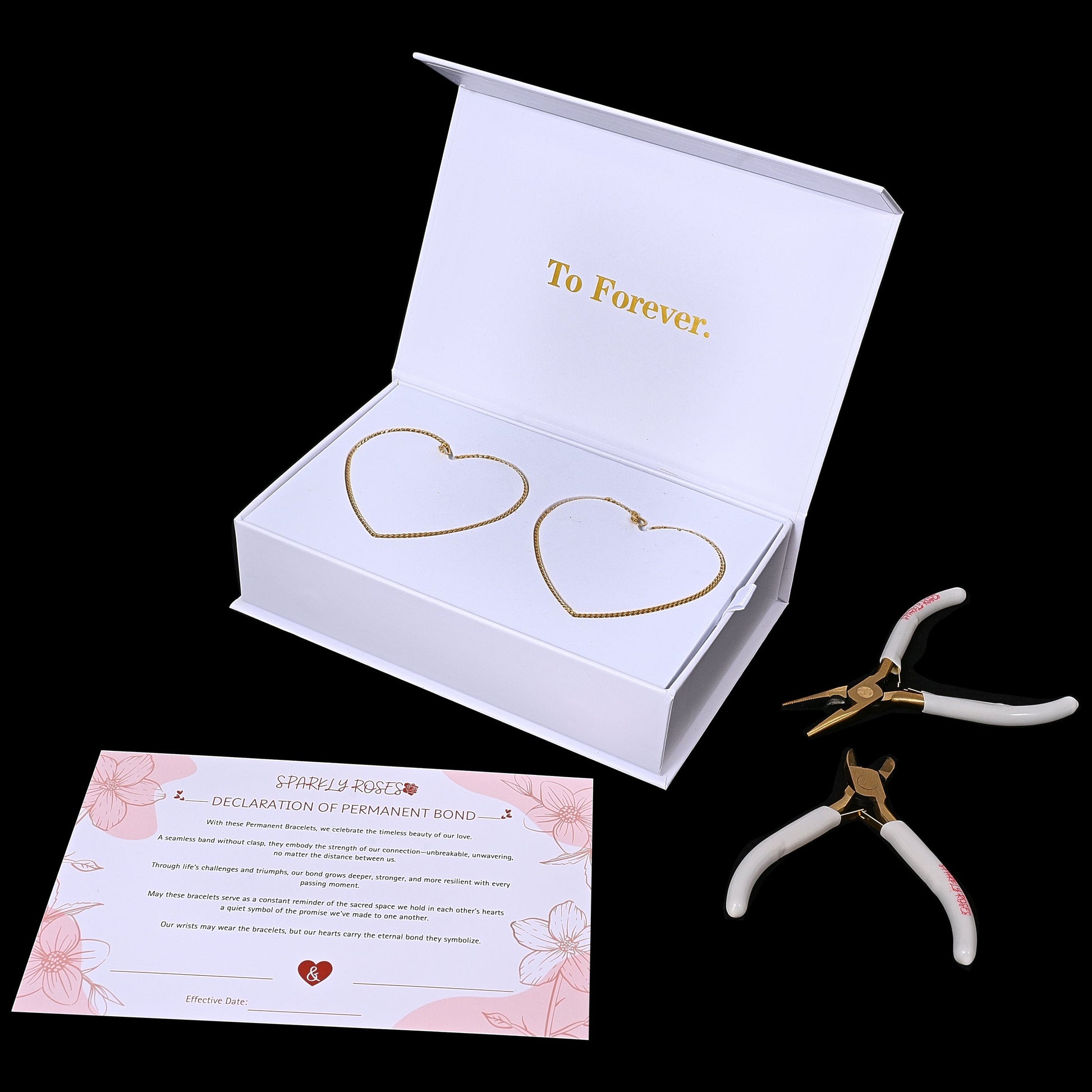 Sparkly Roses Permanent Bracelet Kit Gold