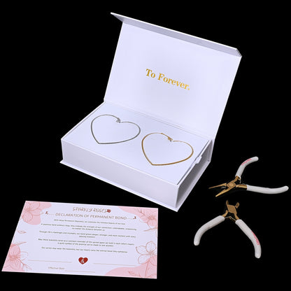 Sparkly Roses Permanent Bracelet Kit Gold & Silver