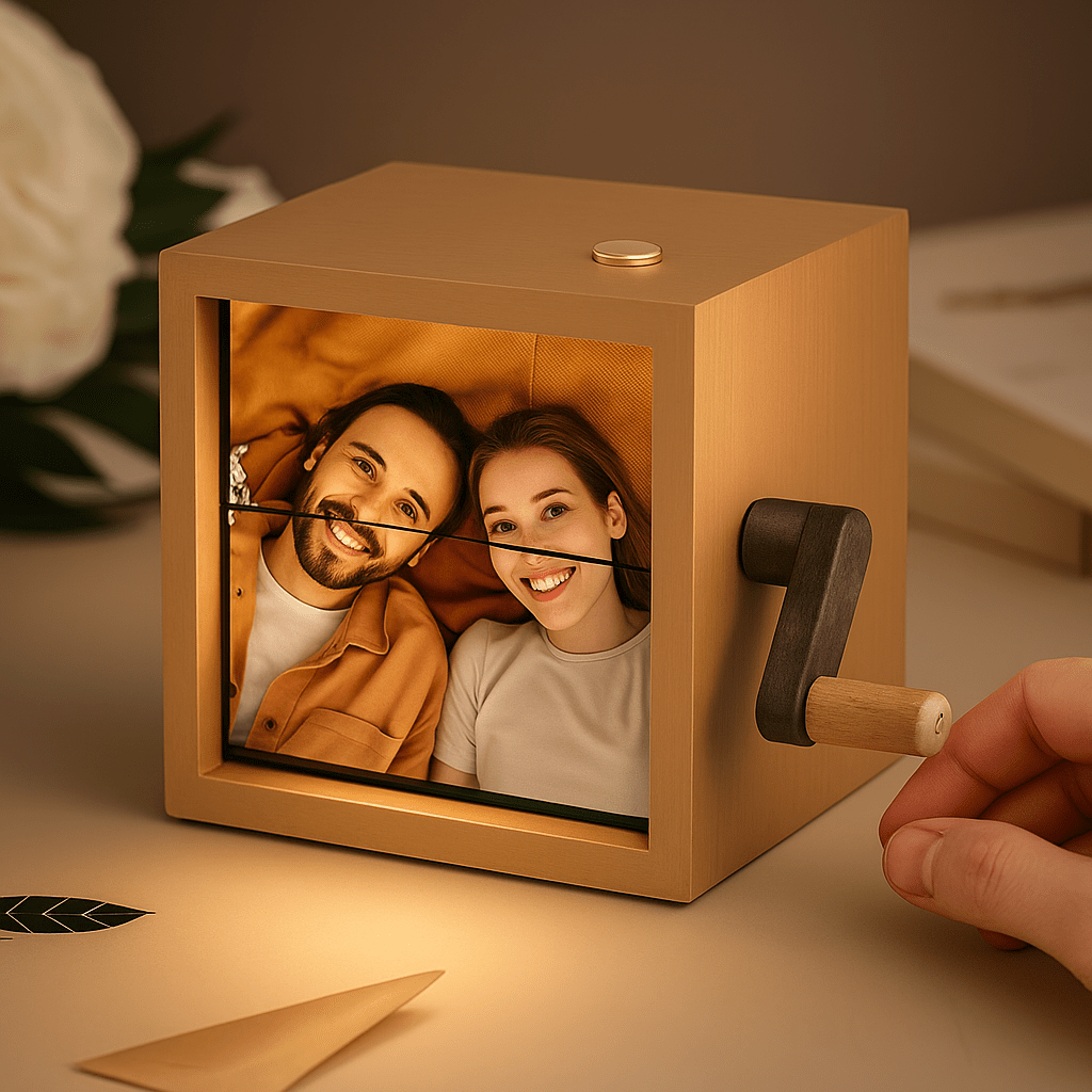 Sparkly Roses Personalized Memory Box Light Brown