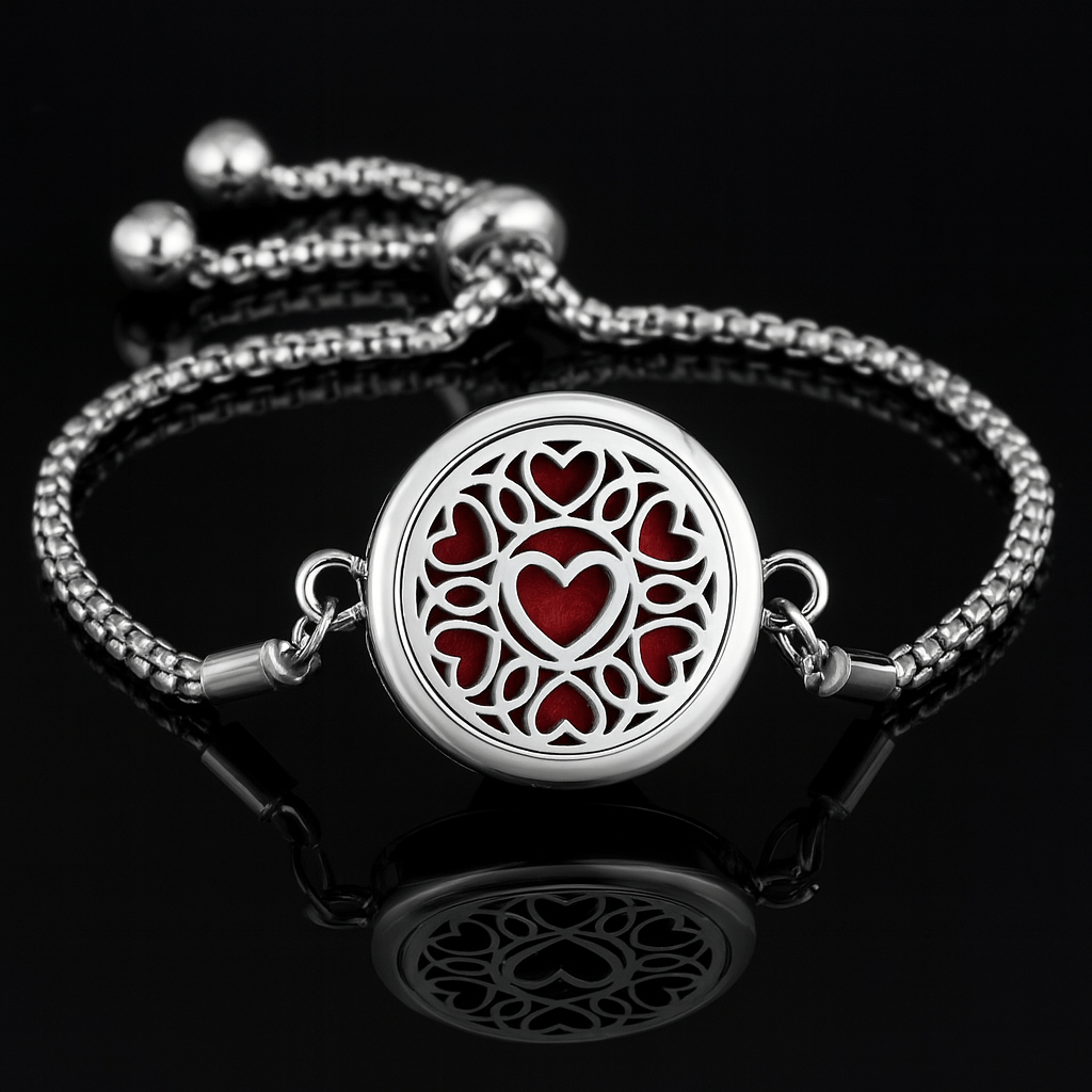 Sparkly Roses Scented Bracelet Hearts
