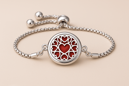 Sparkly Roses Scented Bracelet Red Heart