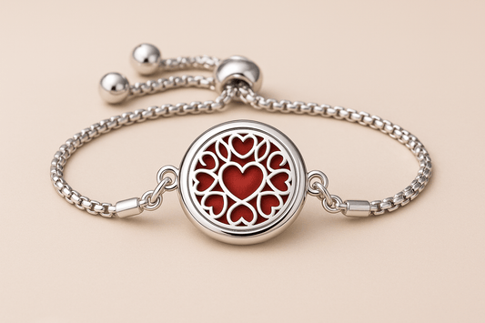 Sparkly Roses Scented Bracelet Red Heart