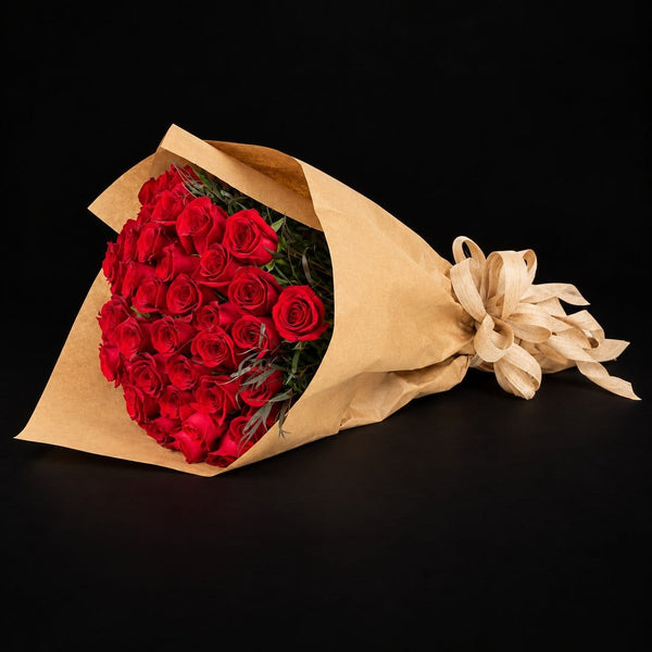 Fresh red roses, day 1