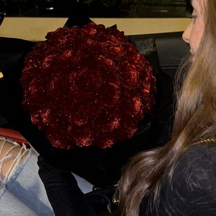 Glitter Rose Bouquet in real life