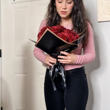 Glitter Rose Bouquet in real life
