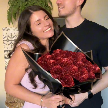 Glitter Rose Bouquet in real life
