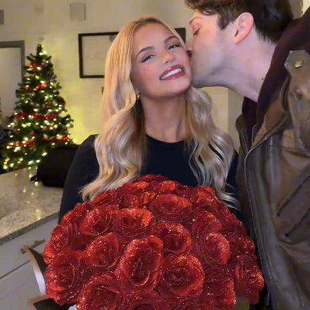 Glitter Rose Bouquet in real life